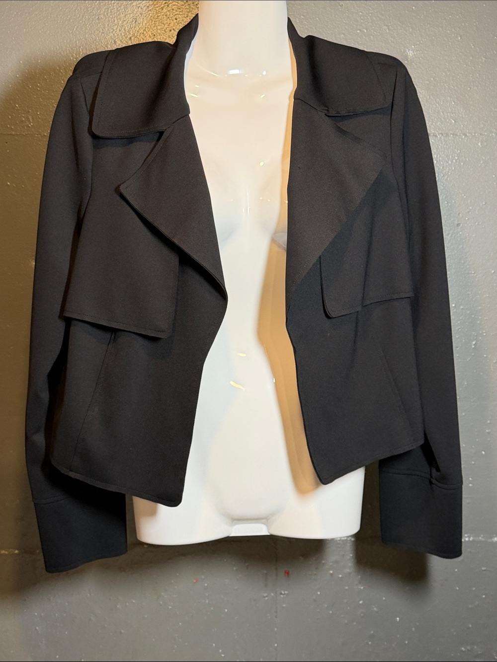 Iris Setlakwe Black Draped Open-Front Blazer